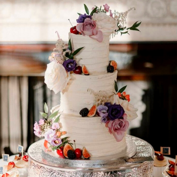 Floral Pleated with Berries